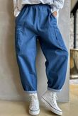 Juno Soft-Stretch Barrel Jean Mid Denim /50=
